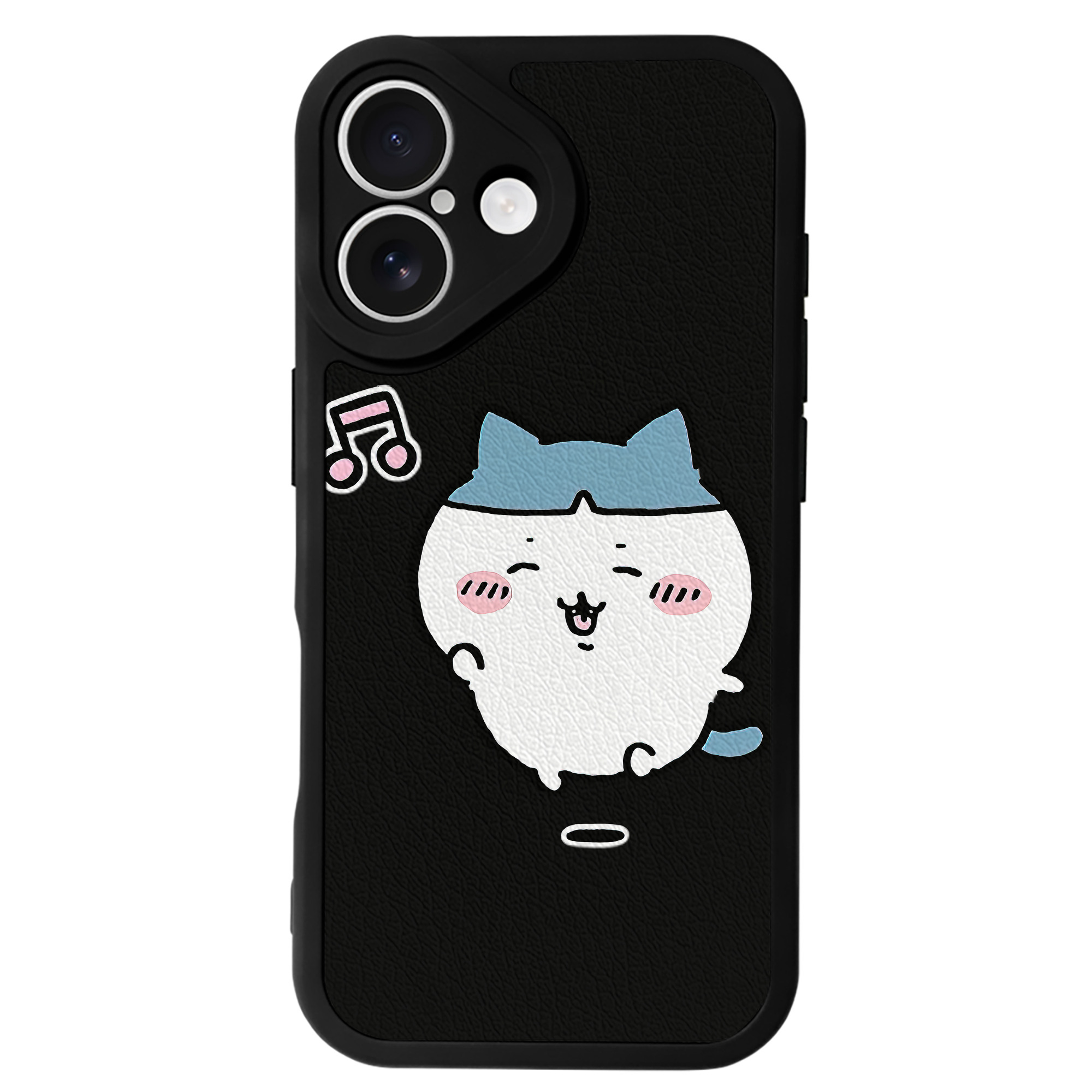 （画像用） ちいかわ ハチワレ Chii-kawa hachiware 【iPhone 16シリーズ対応】シリコンスマホケース（レザー調） 材質：シリコン